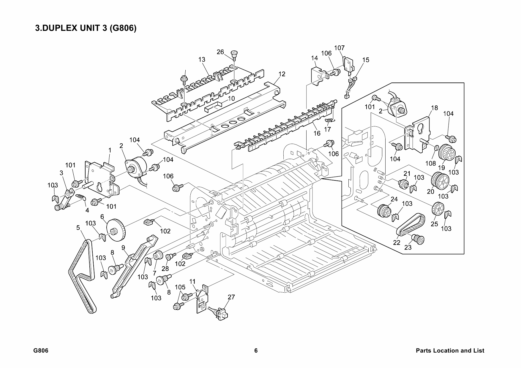 RICOH Options G806 DUPLEX-UNIT-AD-TYPE-610 Parts Catalog PDF download-3 RICOH Options G806 DUPLEX-UNIT-AD-TYPE-610 Parts Catalog PDF download-3